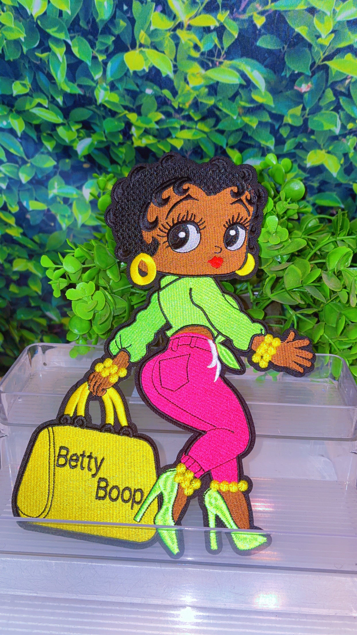 Neon Betty Boop iron on big patch