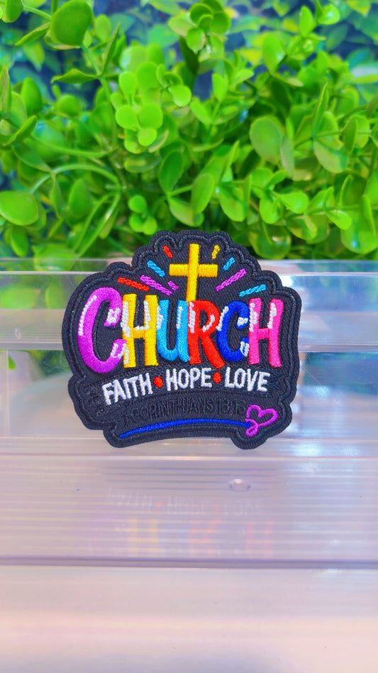 Christian iron on patch