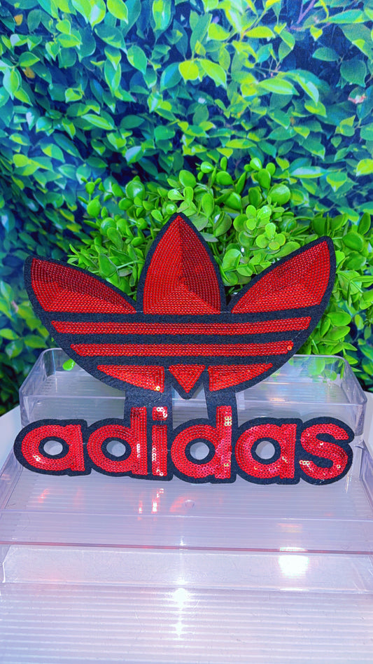 Red sequin iron on big patch