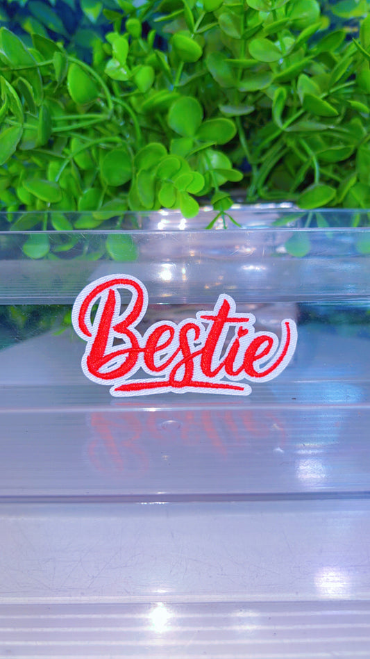 Bestie iron on patch