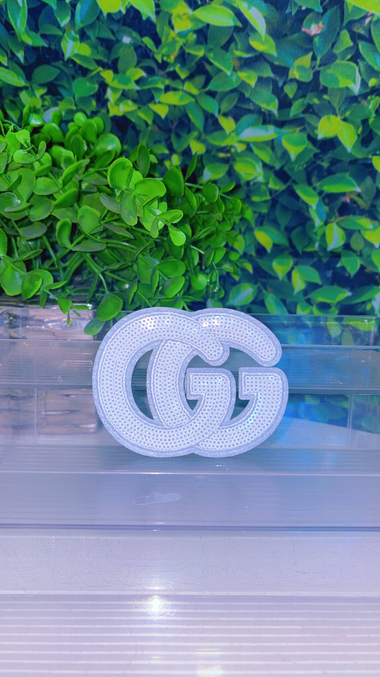 G sequin iron on patch (4 color options)