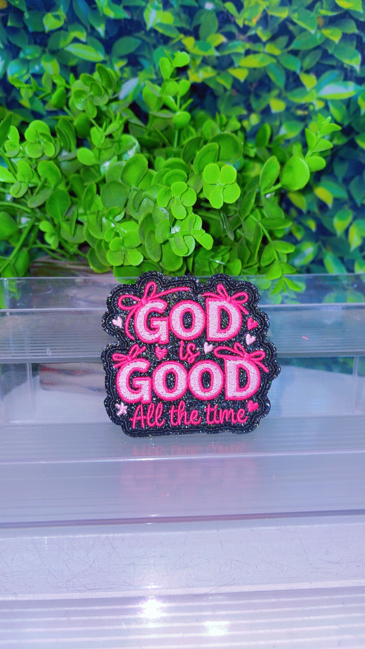 God is Good iron on patch