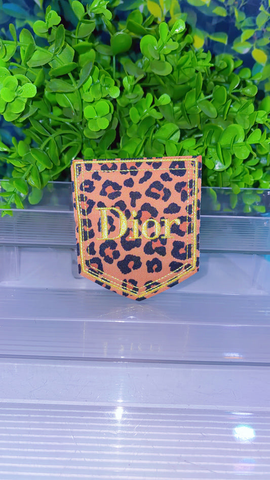 Leopard pocket iron on patch