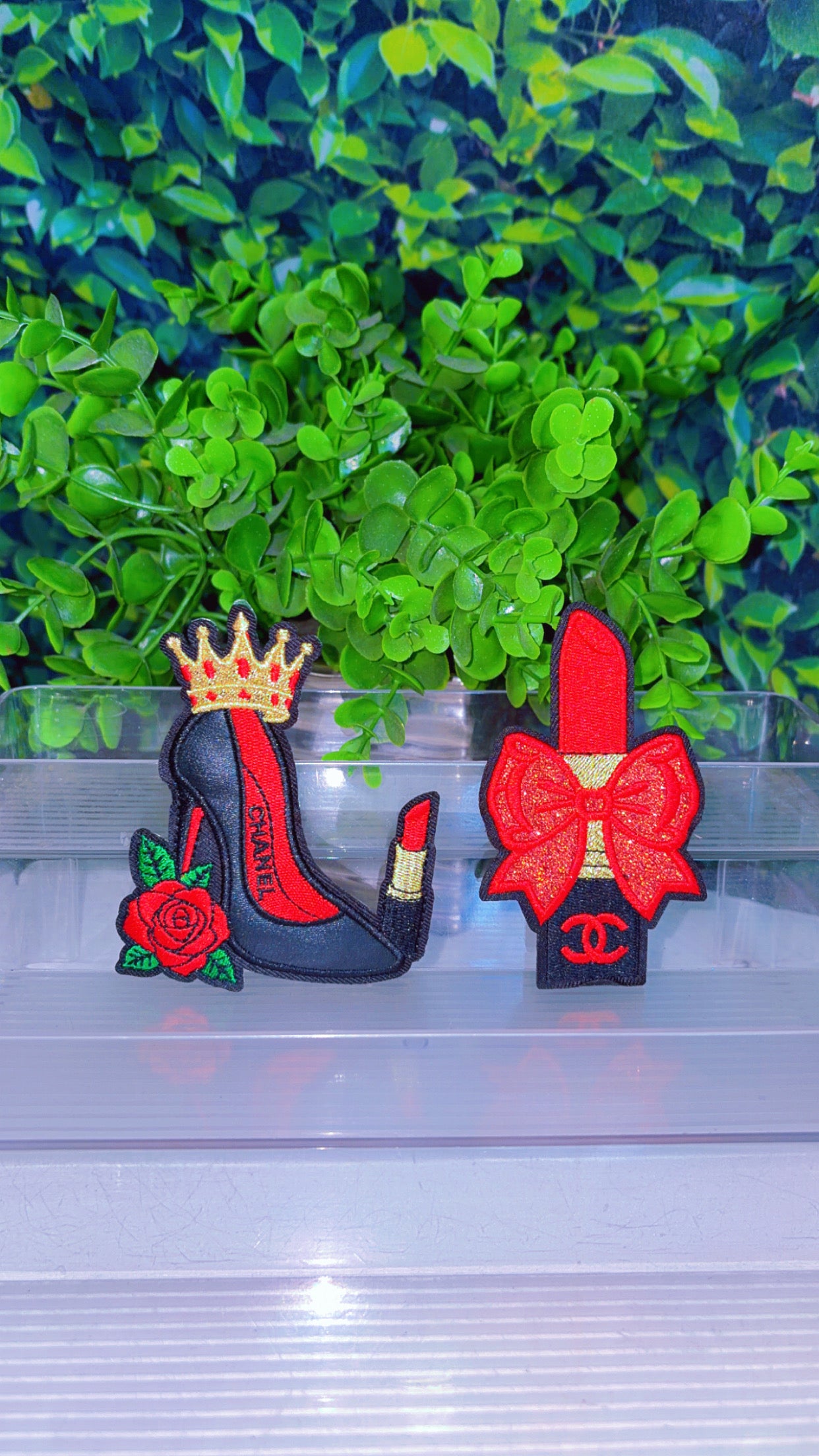 Heel/ lipped combo iron on patch set