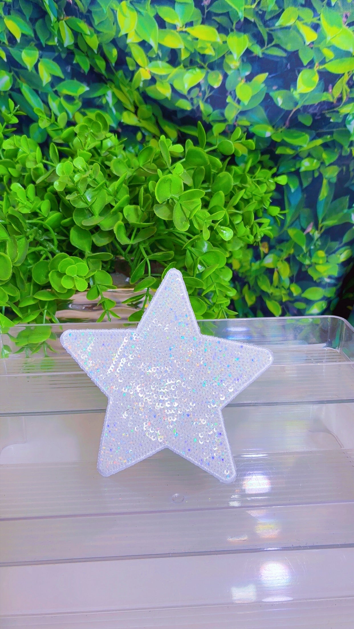 Sequin star iron on patch (8 color options)