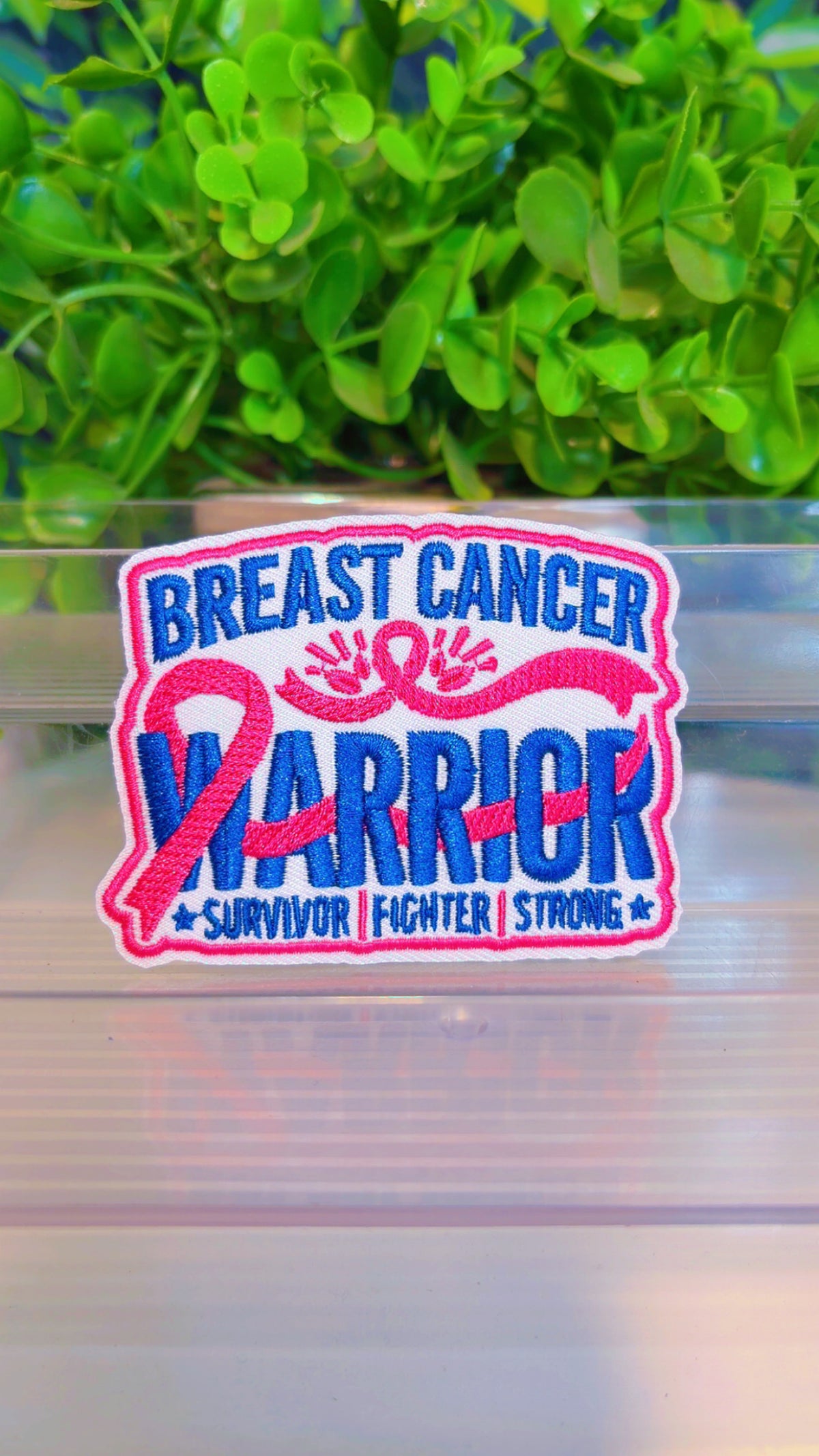 Breast cancer iron on patch