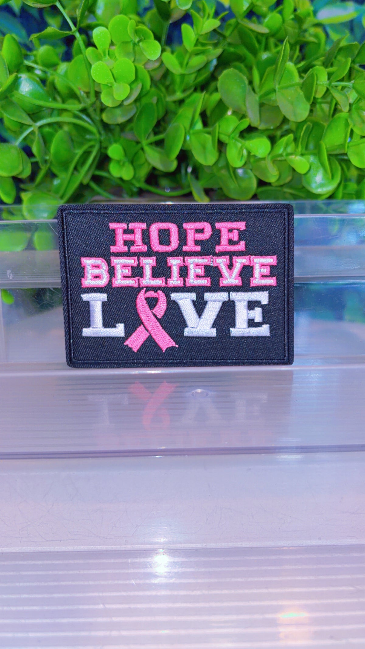 Breast cancer iron on patch