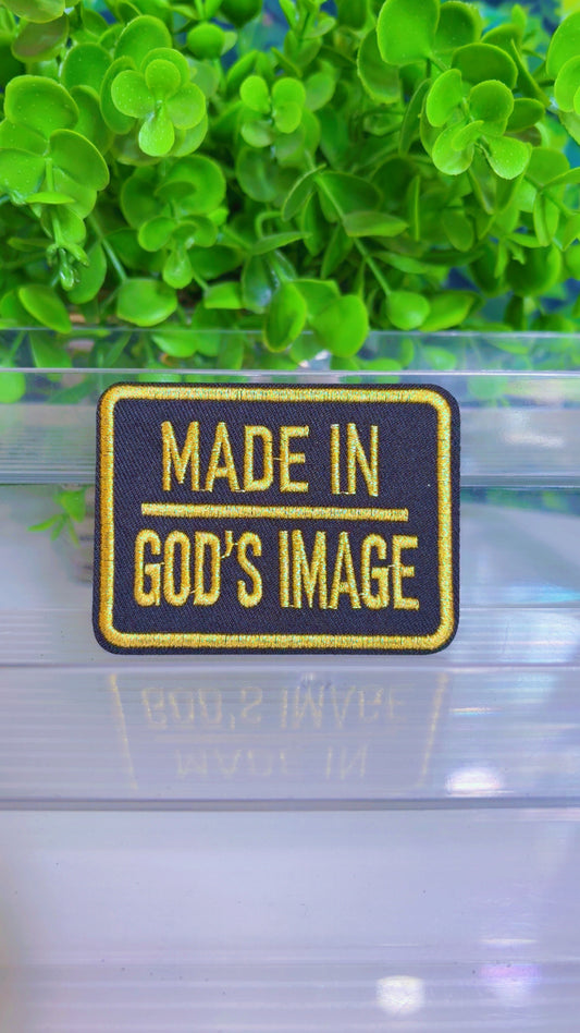 Made in God Image iron on patch