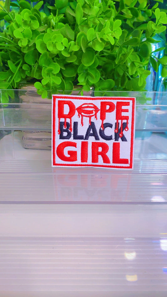 Dope black girl iron on patch