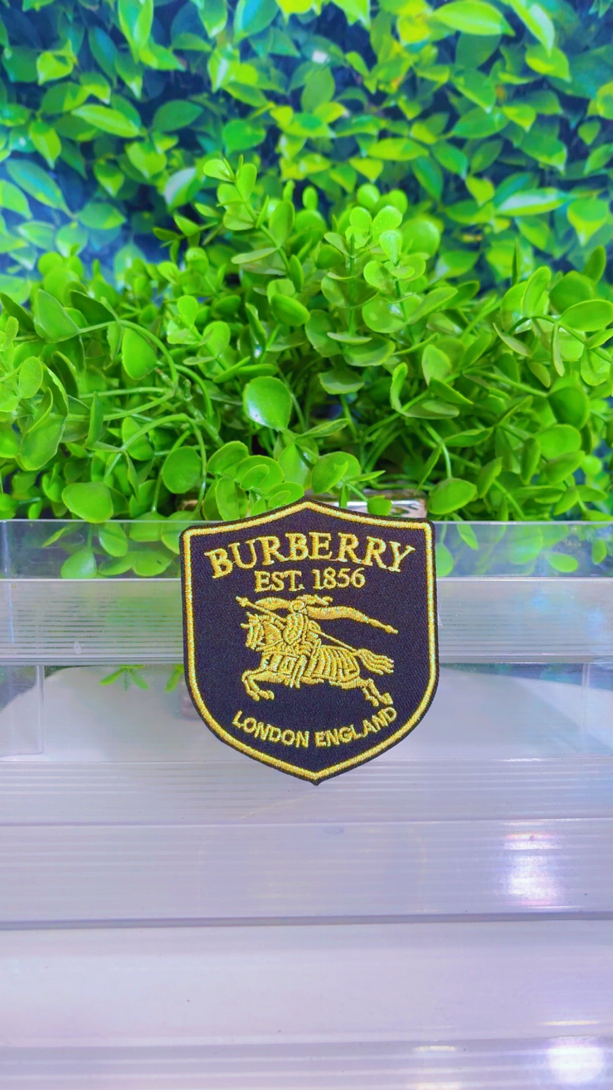 Shield iron on patch