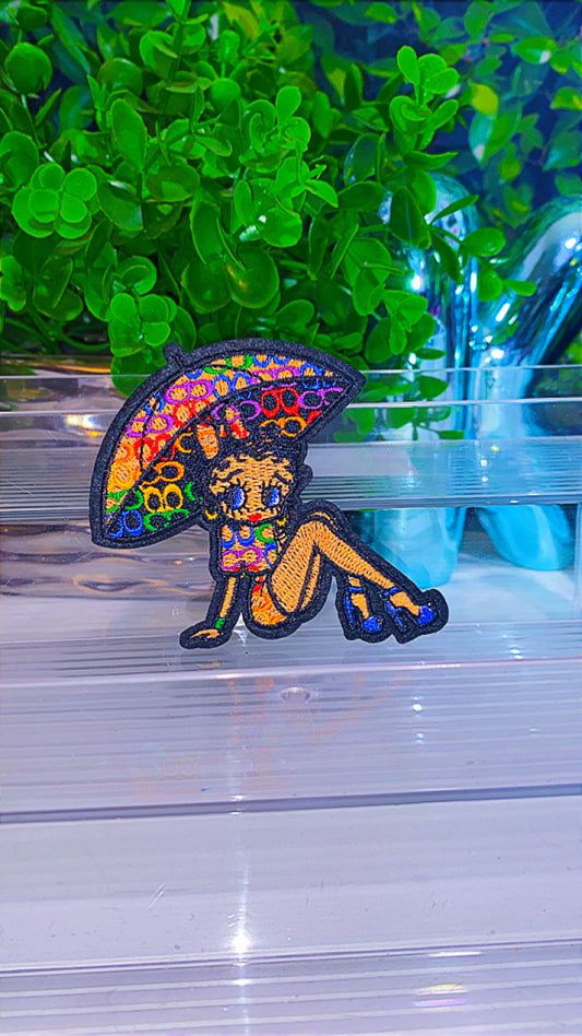 Umbrella Betty iron on patch