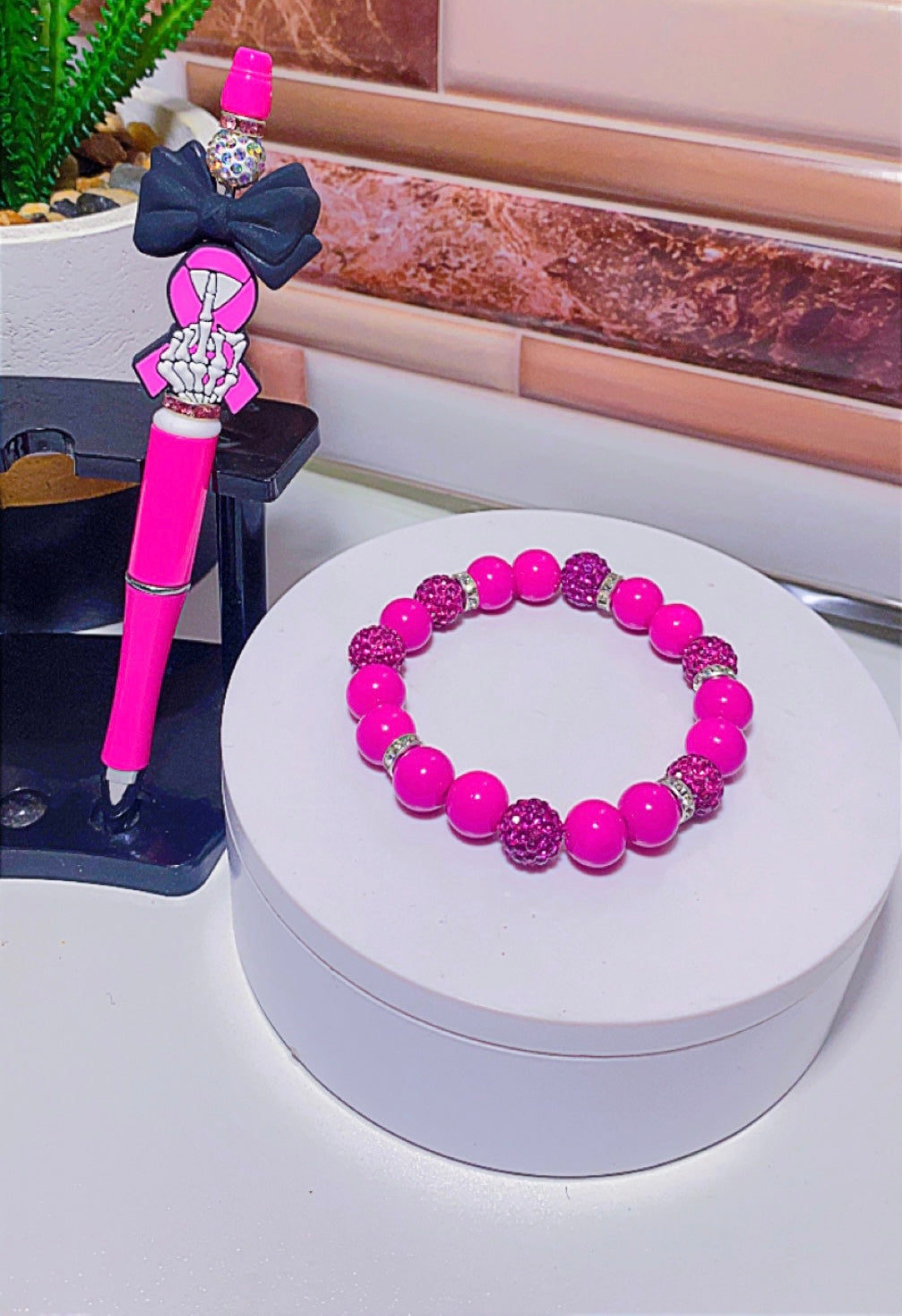 Breast Cancer Pen/bracelet set