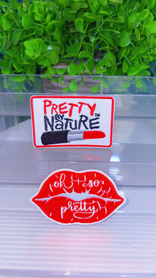 Pretty by nature/ oh so pretty iron on patch set