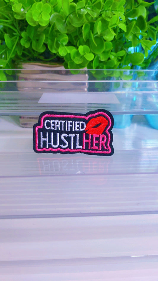 Certified hustler iron on patch