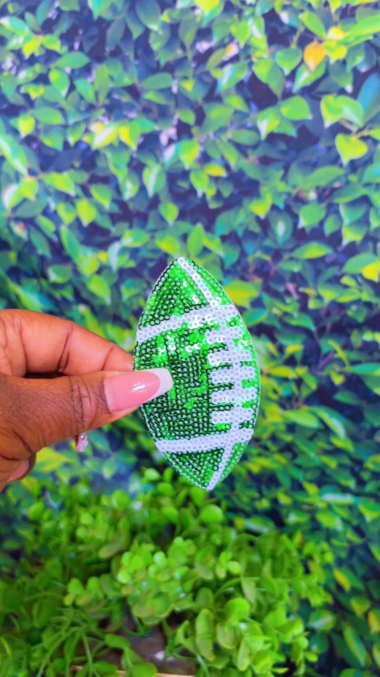 Sequin football iron on my patch🏈 (6 color options)