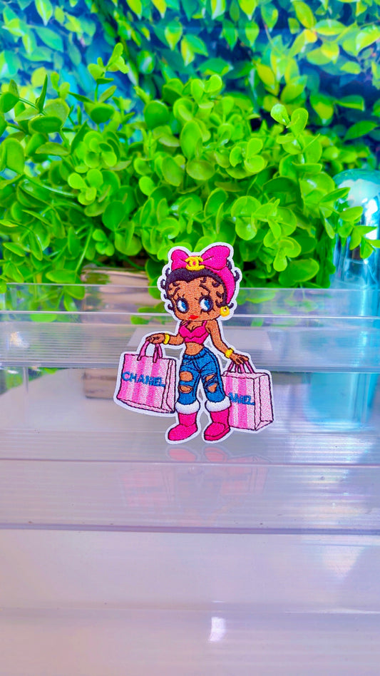 Bag lady Betty iron on patch