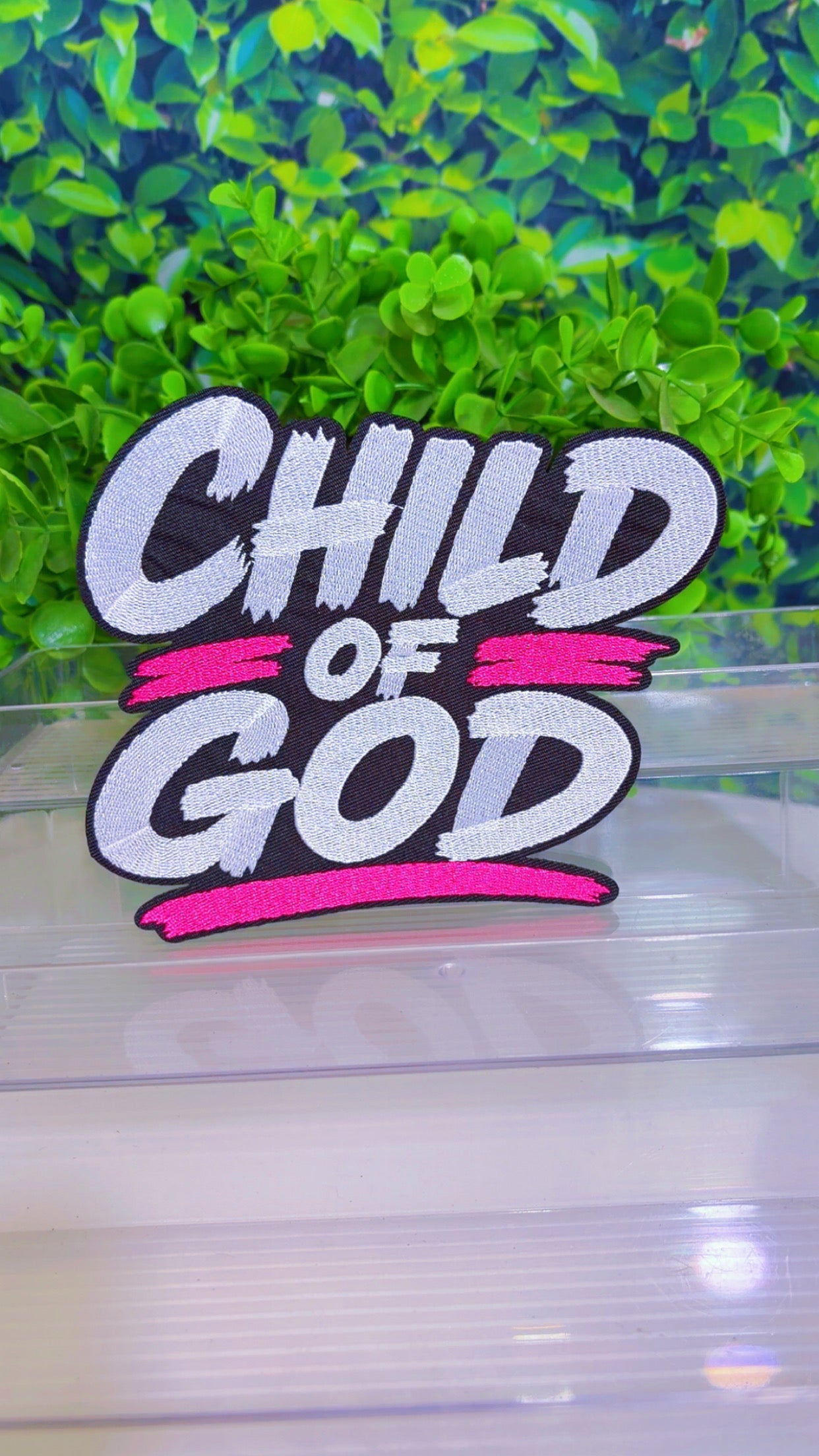 Child of God medium iron on patch