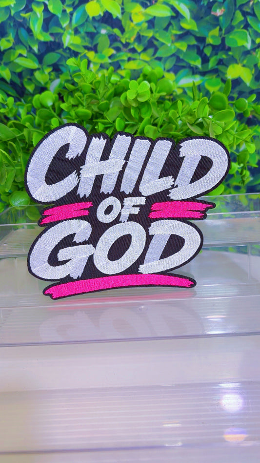 Child of God medium iron on patch
