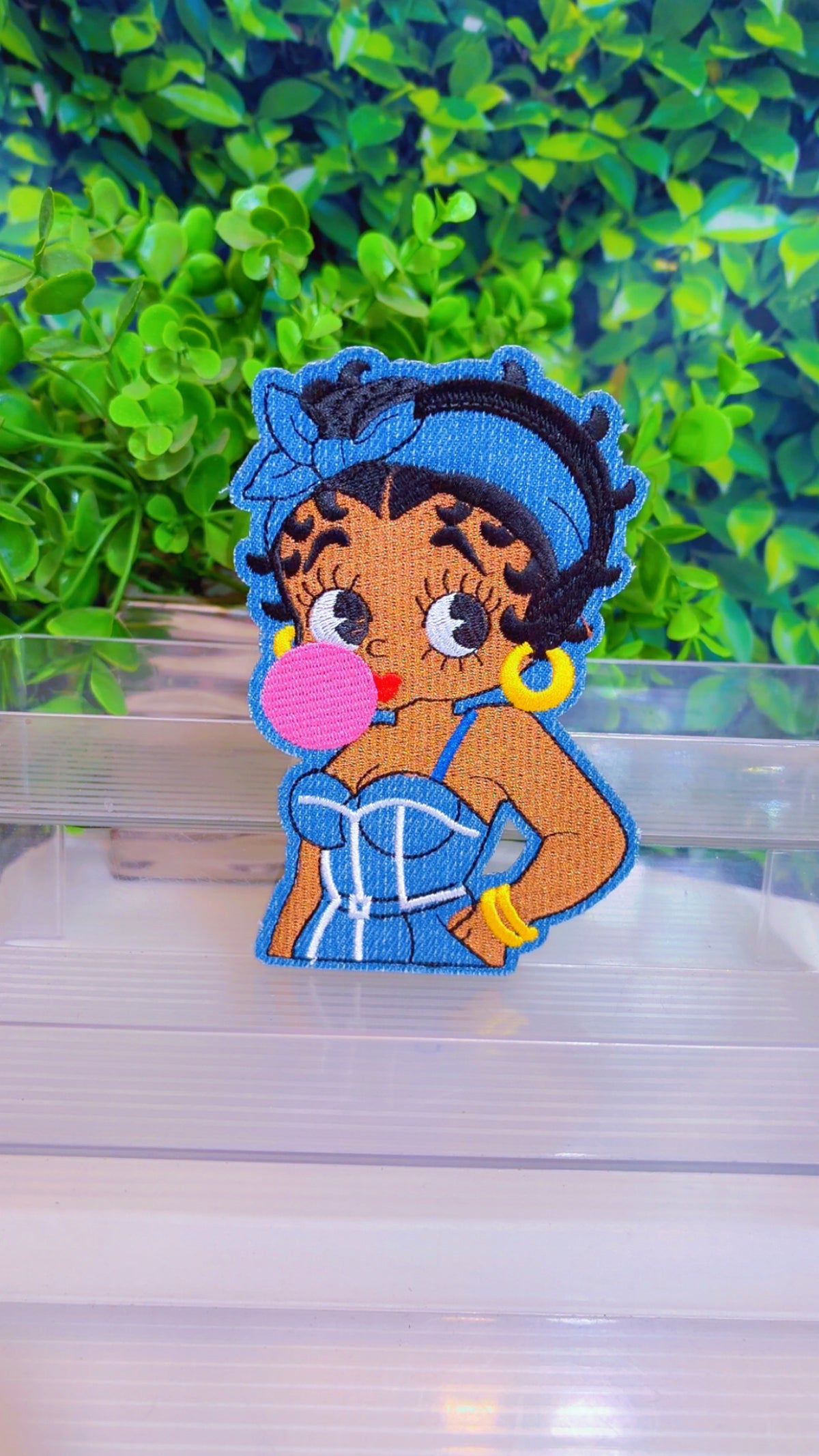 Denim popping big, medium or small iron on patch option