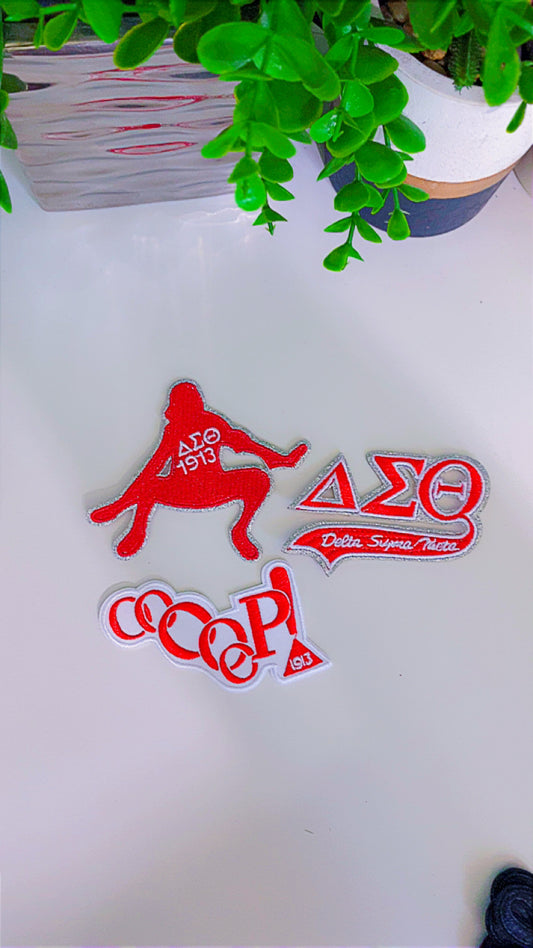 Sorority diy iron patch set of 3