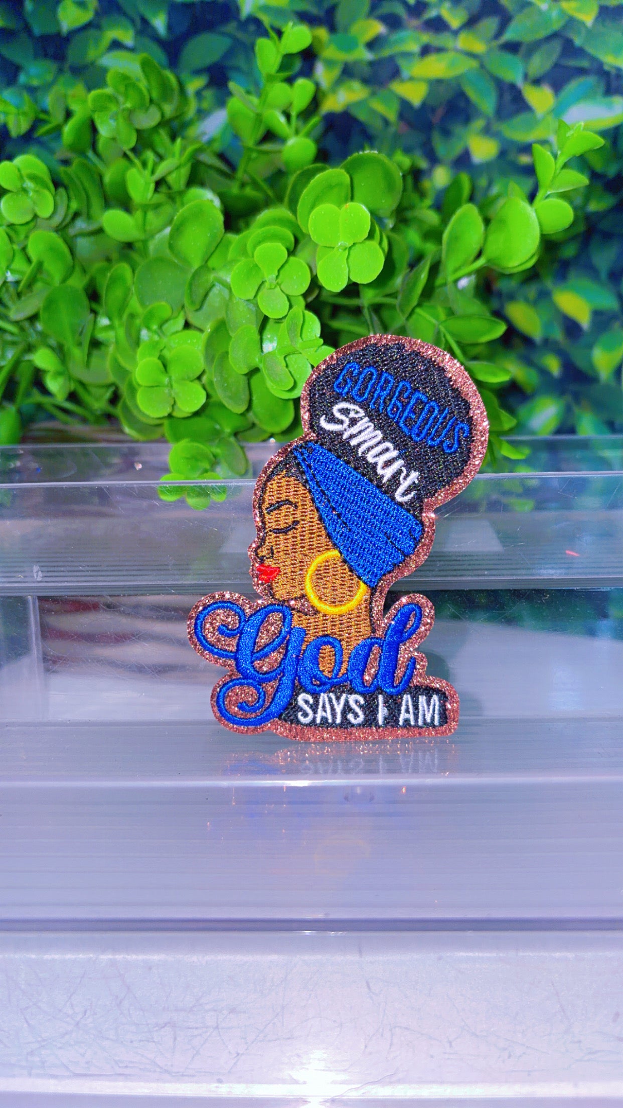 God says I am iron on patch