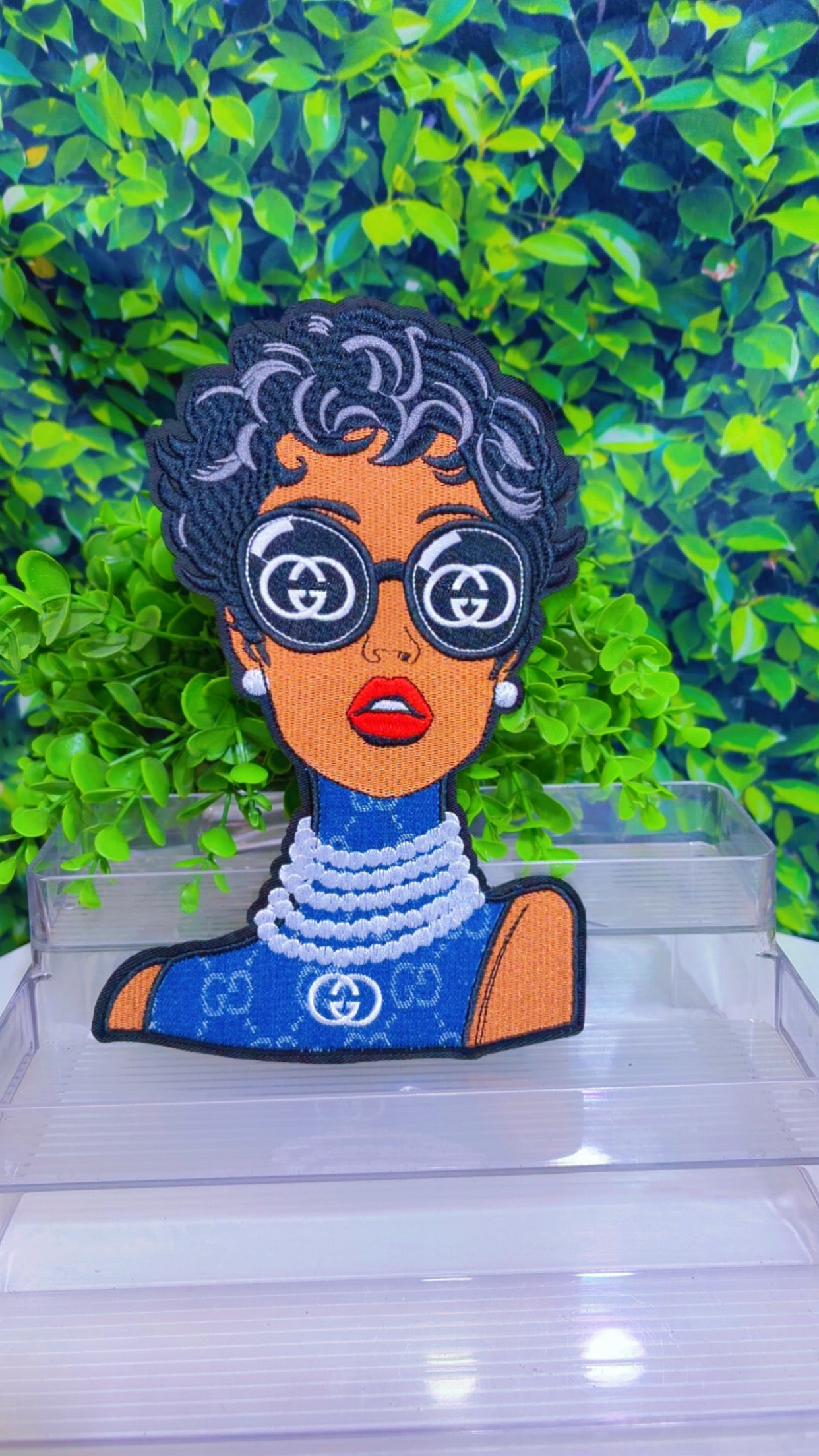 Denim 10 inch iron on patch