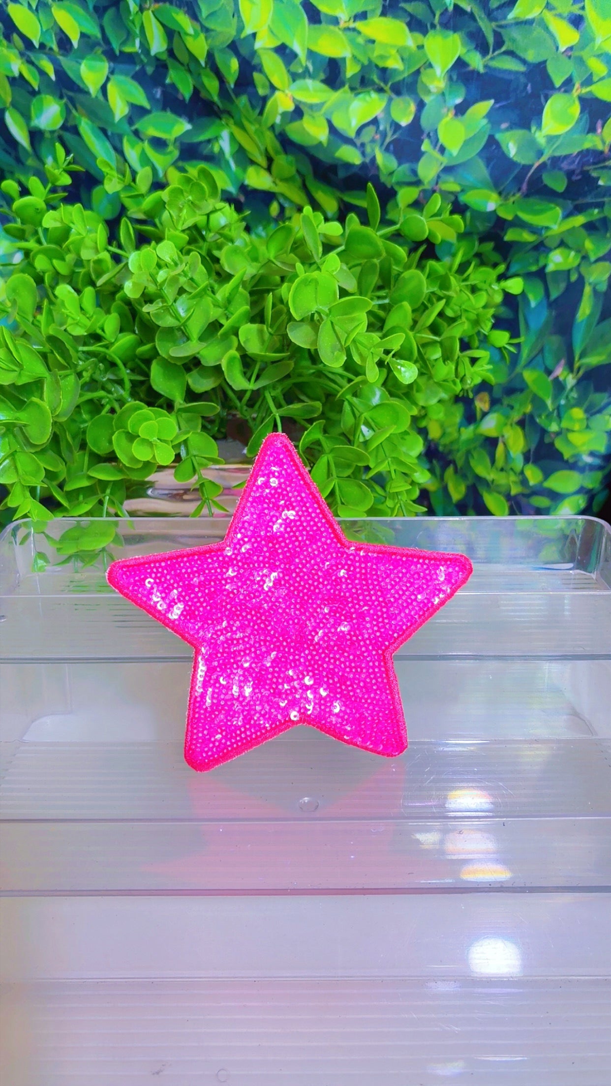 Sequin star iron on patch (8 color options)