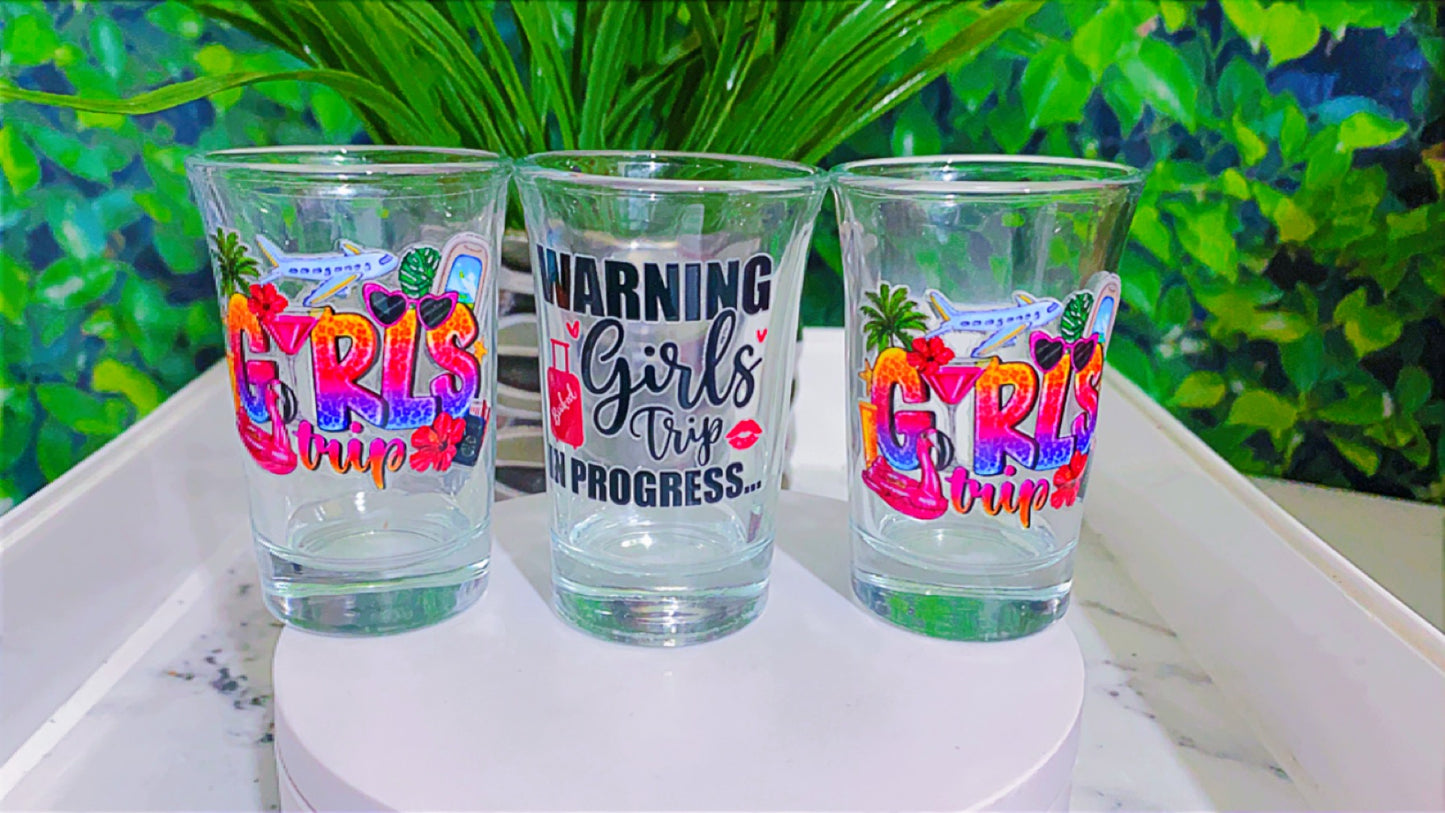 Girls trip shot glass set