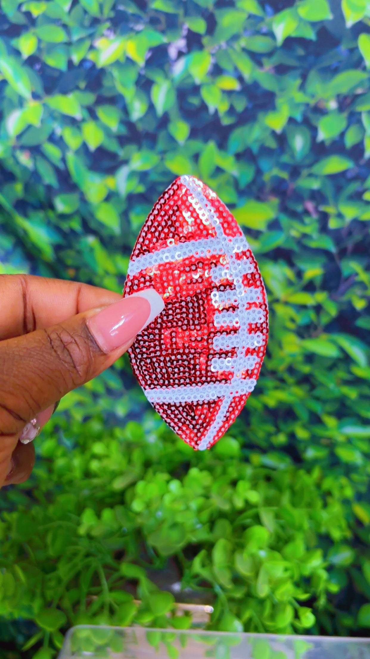 Sequin football iron on my patch🏈 (6 color options)