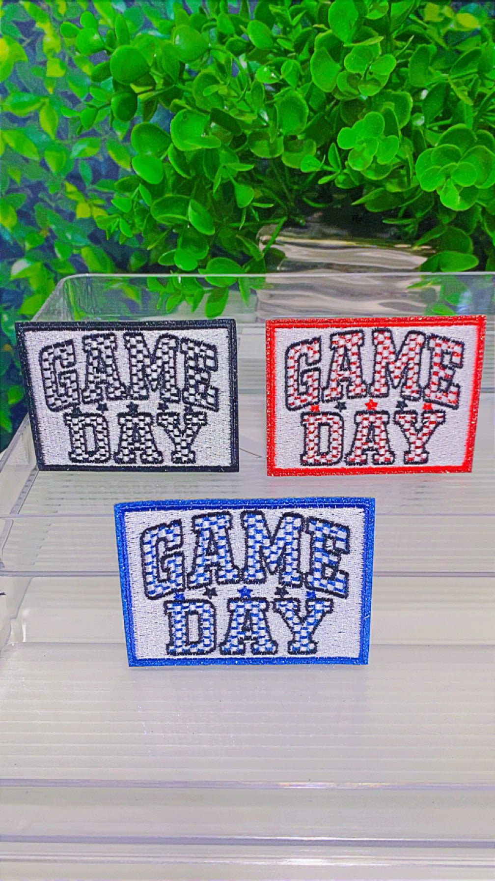 Game Day diy iron on patch set of 3