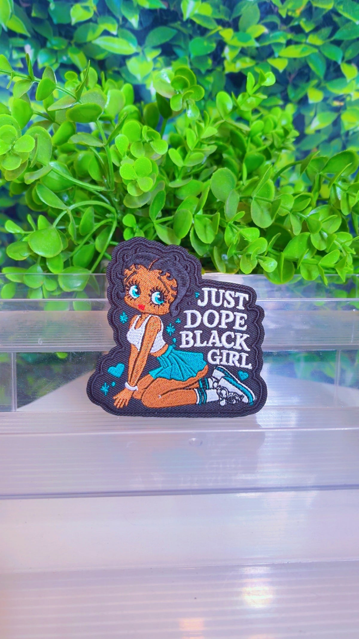 Just a dope black girl iron on patch