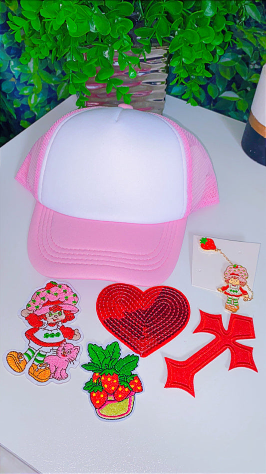 DIY kid hat kit includes (youth hat, patches and charm)