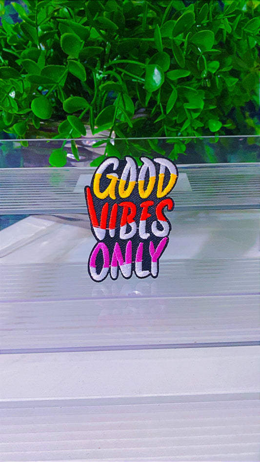 Good vibes only iron on patch