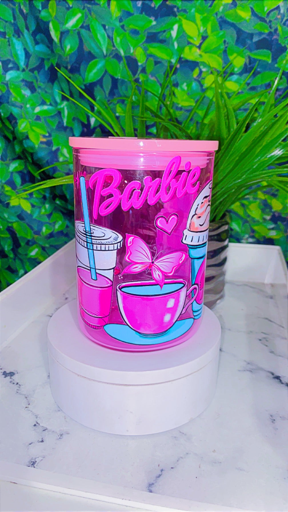 Pink Doll Party Tumbler mug