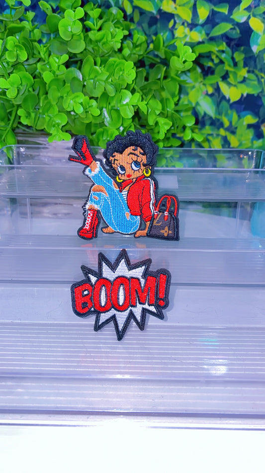 Boom 💥 iron on patch set