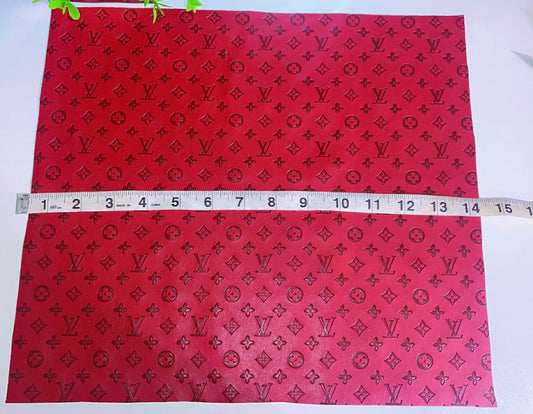 Burgundy 14 inches soft faux leather fabric