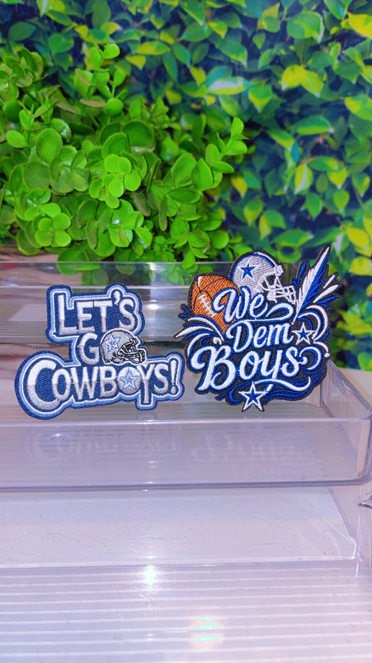 Sports iron on patch set