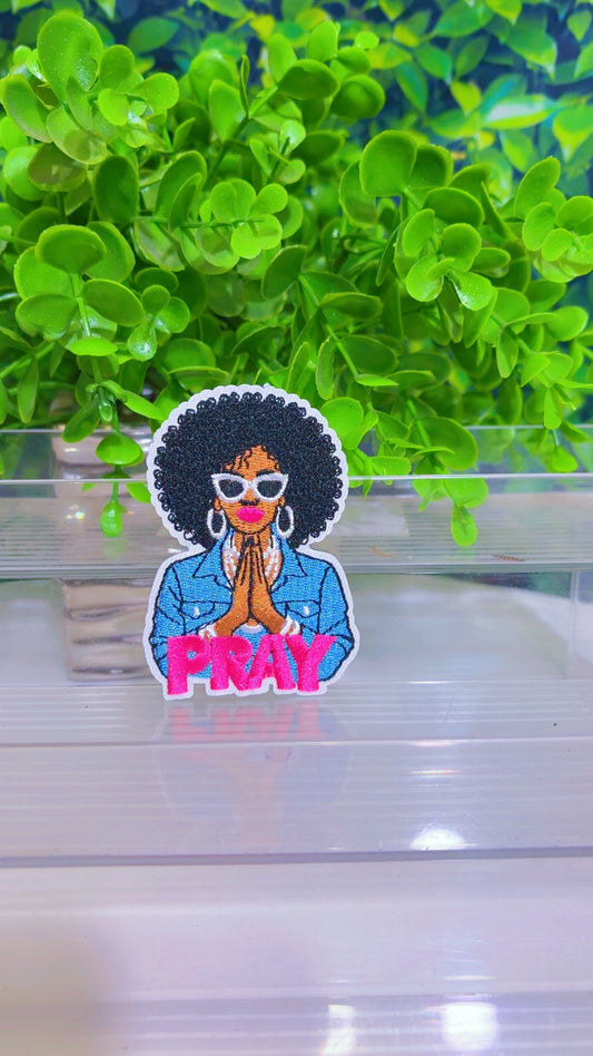 Pray iron on patch