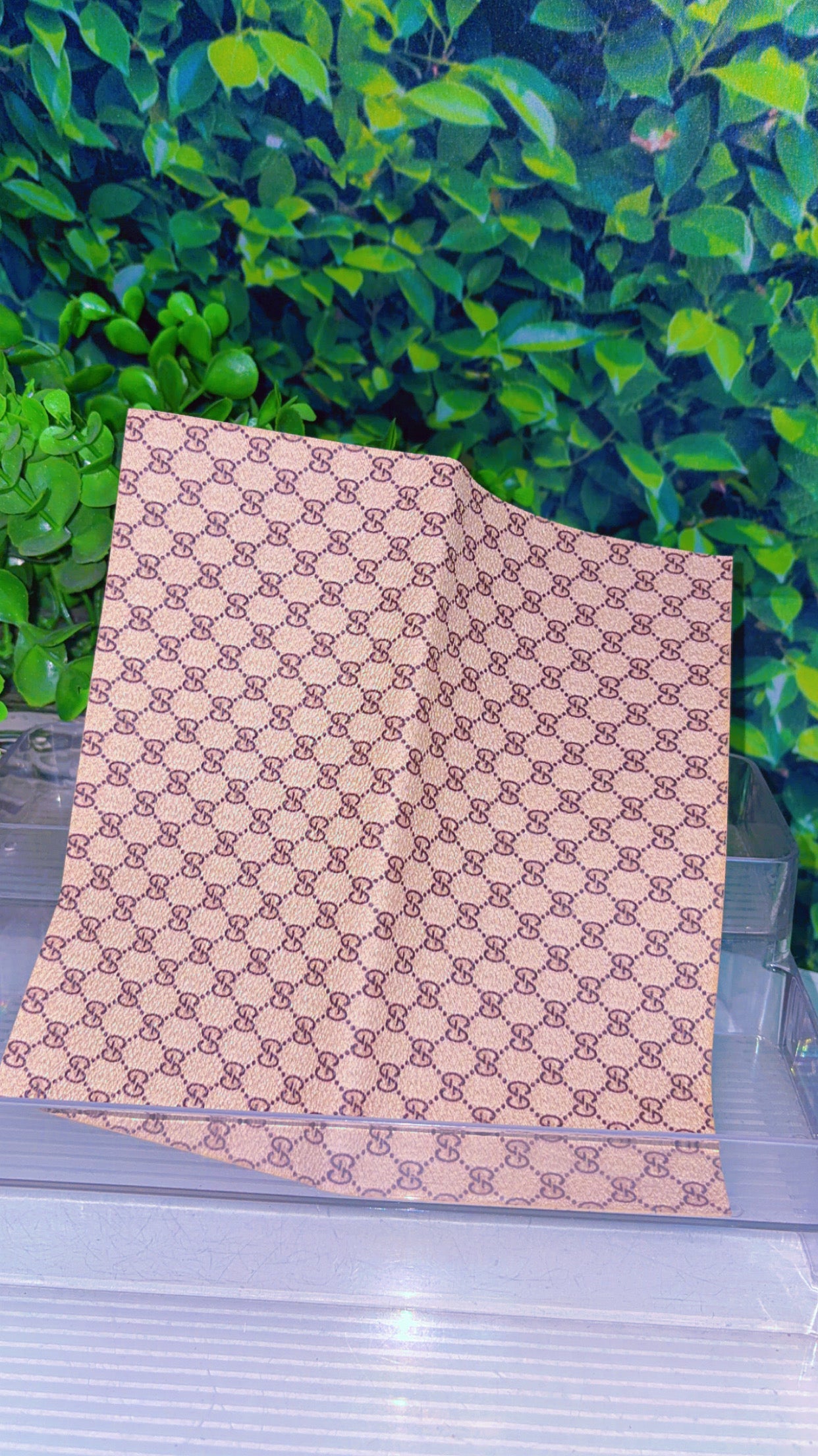 8x8 faux leather