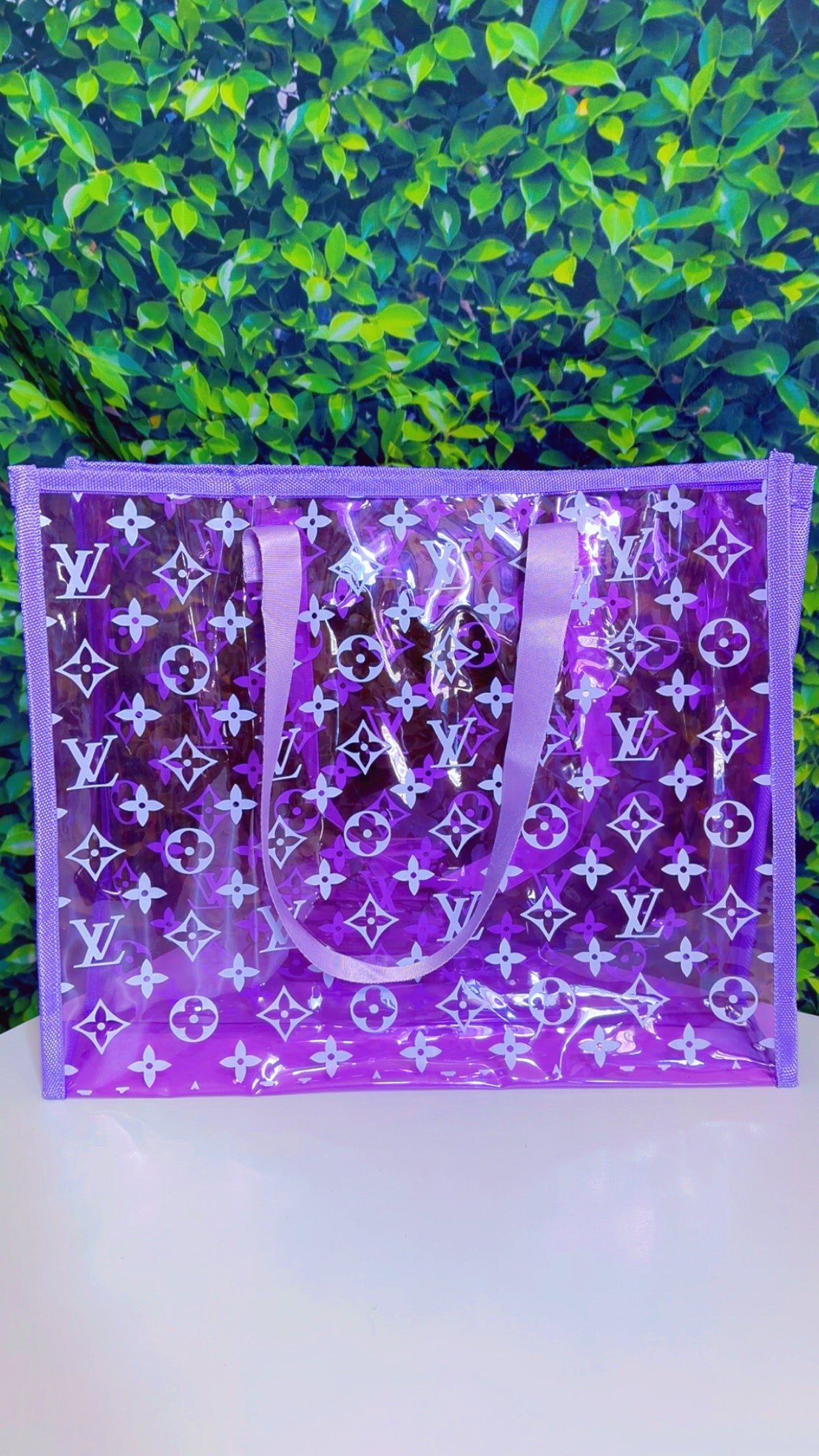 Designer Inspired Clear Tote Bag