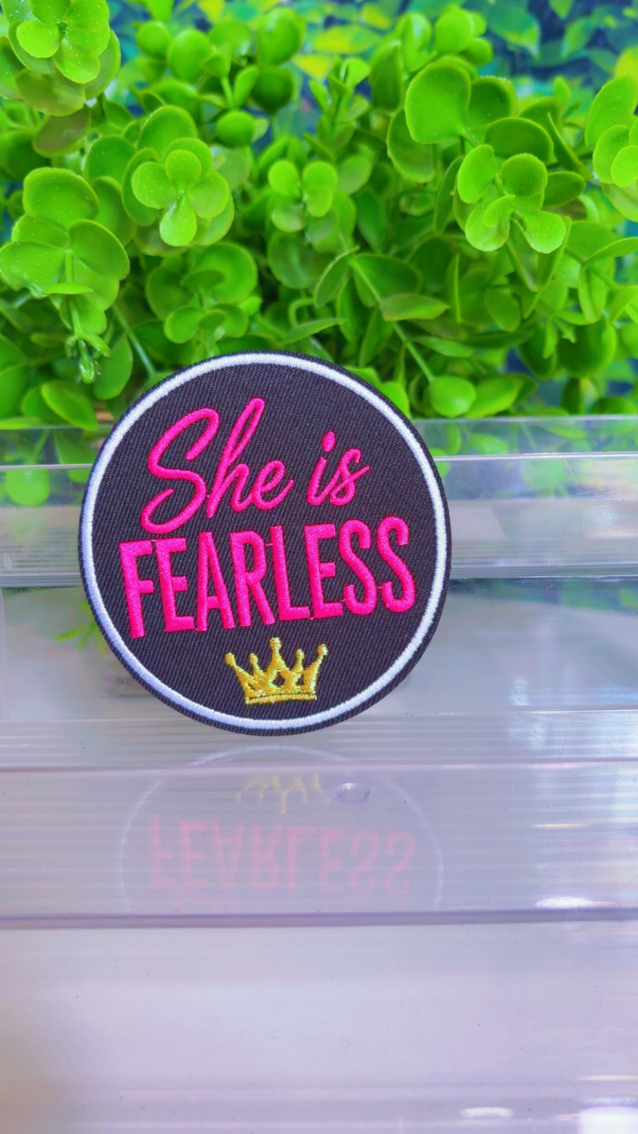 She is fearless iron on patch