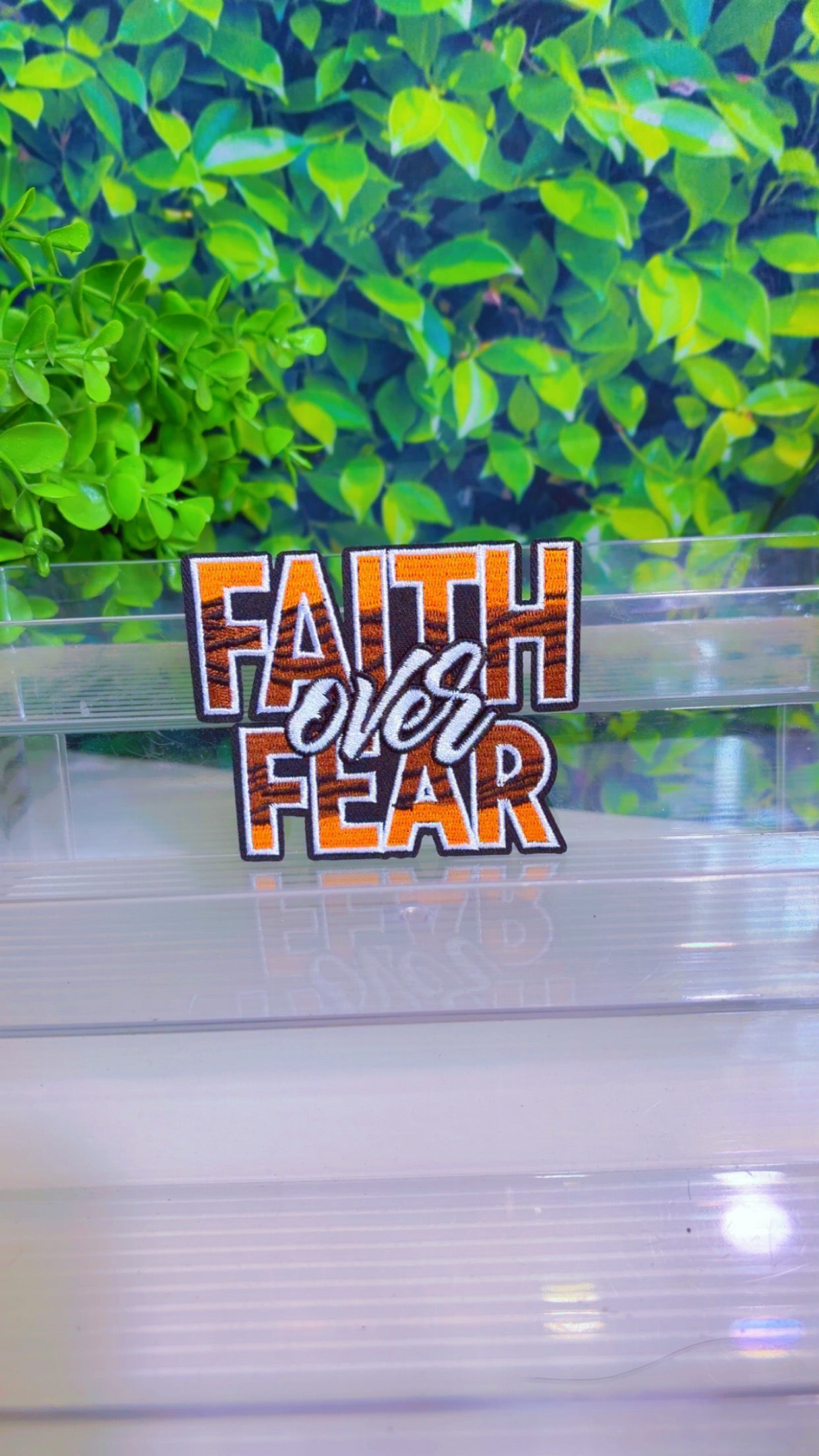 Faith over Fear iron on patch