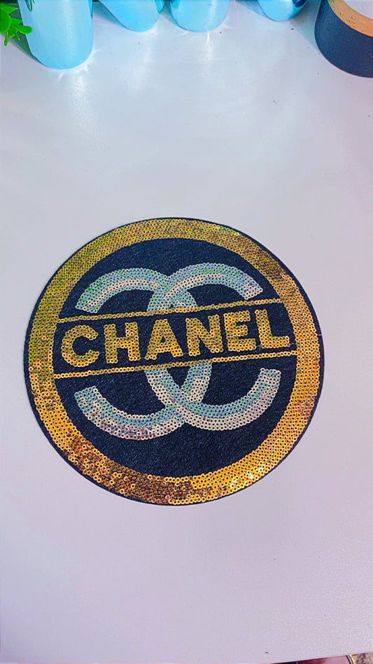 Big Round sequin iron on patch