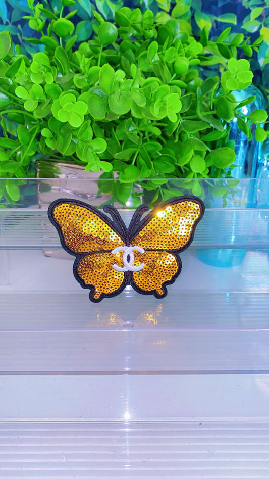 Sequin butterfly iron on patch