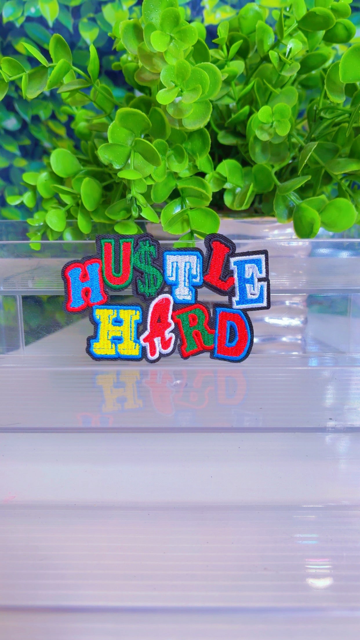 Hustle Hard iron on patch