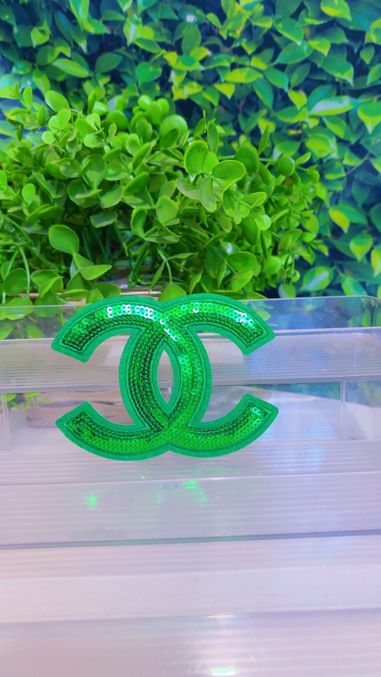 C sequin iron on patch (7 color options)