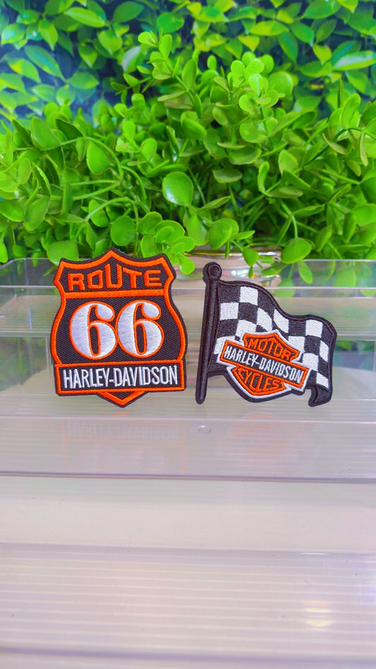 Route 66 iron on patch set