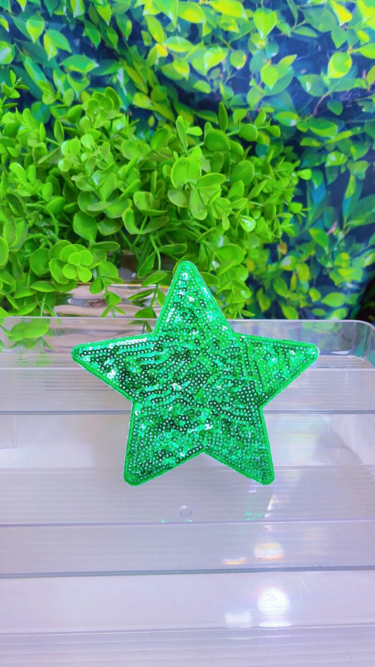 Sequin star iron on patch (8 color options)