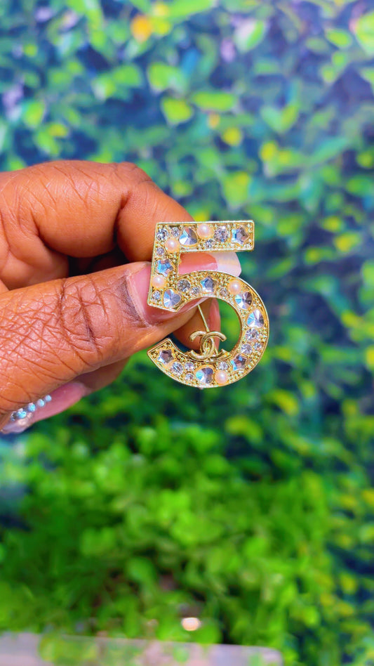 5 lux brooch (gold or silver)