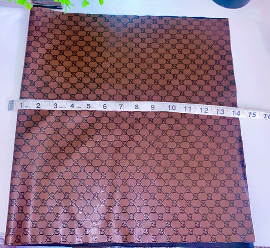 Brown 14 inch soft faux leather fabric